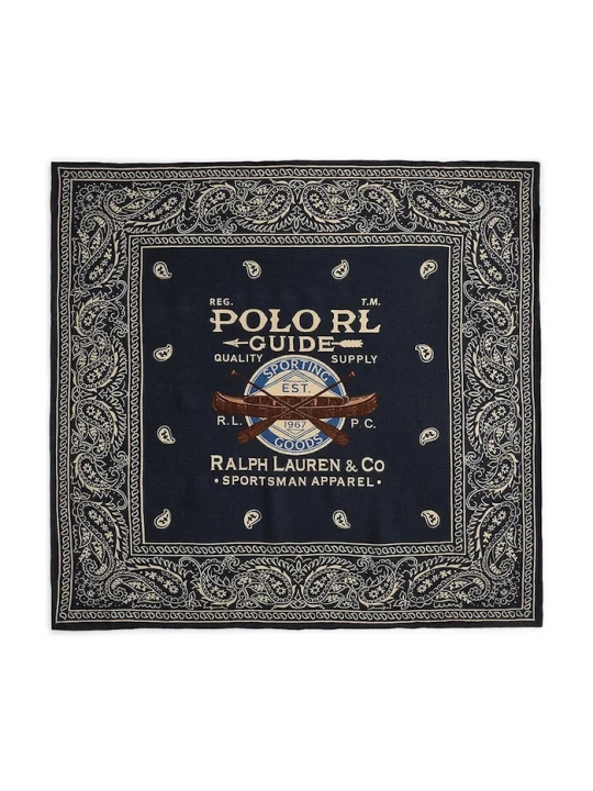 Obrázek produktu Polo Ralph Lauren šátek pánský bavlněný námořnická modř