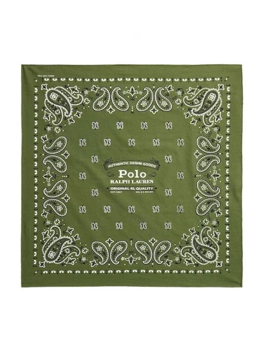 Obrázek produktu Polo Ralph Lauren šátek pánský bavlněný zelená