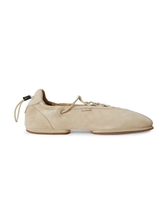 Obrázek produktu Polo Ralph Lauren Semišové baleríny Polo Ralph Lauren Ballerina Lace Up béžová