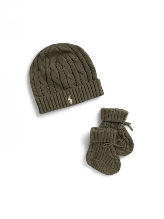 Obrázek produktu Polo Ralph Lauren Set čepice a ponožky 320P01426506 Tmavě zelená