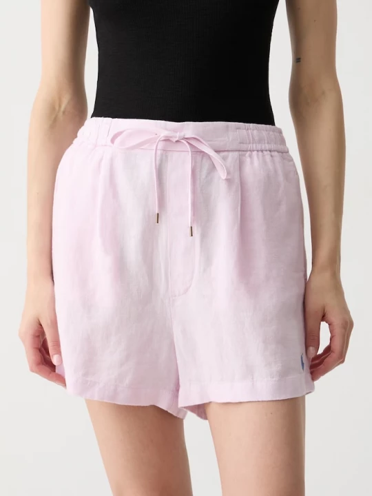 Obrázek produktu Polo Ralph Lauren šortky dámské lněné LINEN-WVN-SHORTS růžová