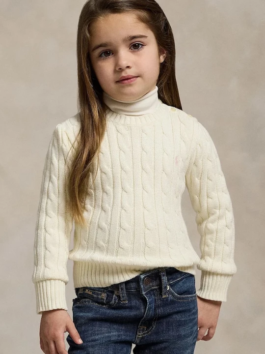 Obrázek produktu Polo Ralph Lauren svetr dětský bavlněný bílá