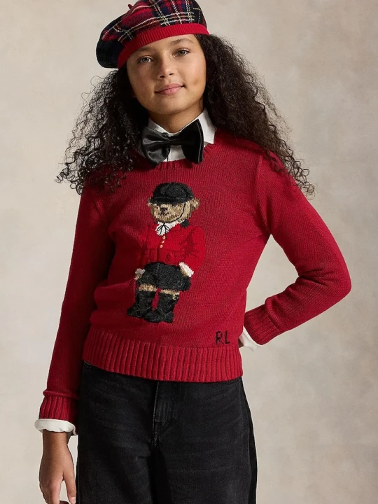 Obrázek produktu Polo Ralph Lauren svetr dětský bavlněný červená