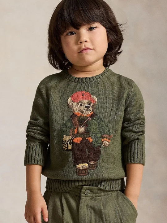 Obrázek produktu Polo Ralph Lauren svetr dětský bavlněný zelená