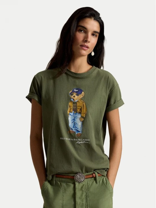 Obrázek produktu Polo Ralph Lauren T-Shirt 211B17806001 Tmavě zelená Regular Fit