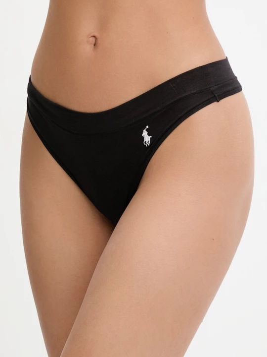 Obrázek produktu Polo Ralph Lauren tanga dámské bavlněné s elastanem černá