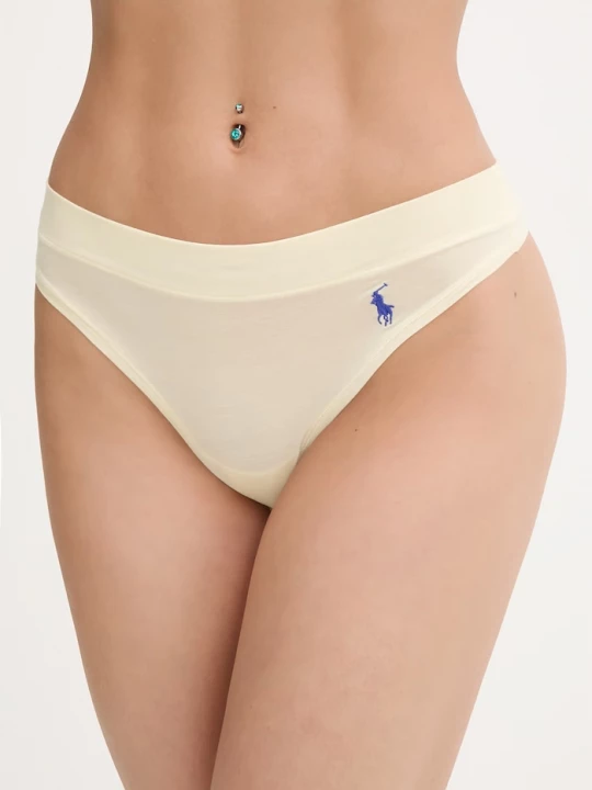 Obrázek produktu Polo Ralph Lauren tanga dámské bavlněné s elastanem žlutá