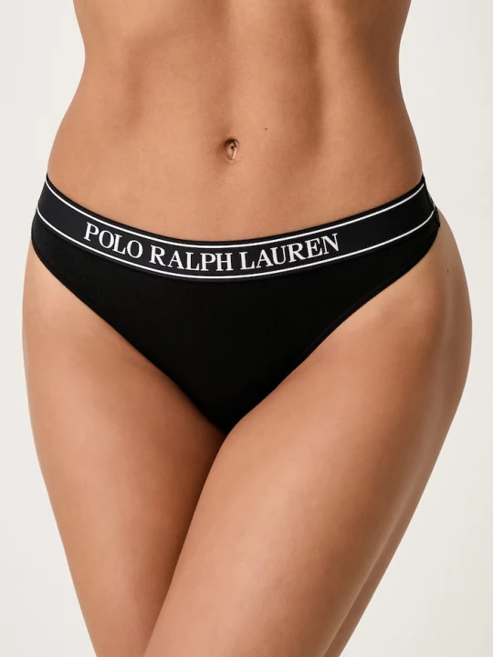 Obrázek produktu Polo Ralph Lauren tanga dámské s bavlnou černá
