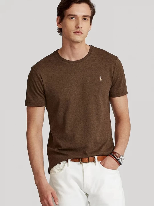 Obrázek produktu Polo Ralph Lauren tričko pánské bavlněné hnědá