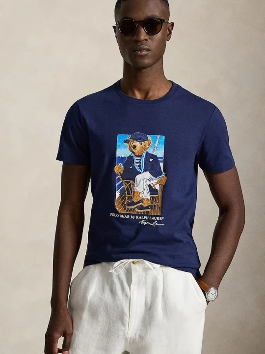 Obrázek produktu Polo Ralph Lauren tričko pánské bavlněné námořnická modř