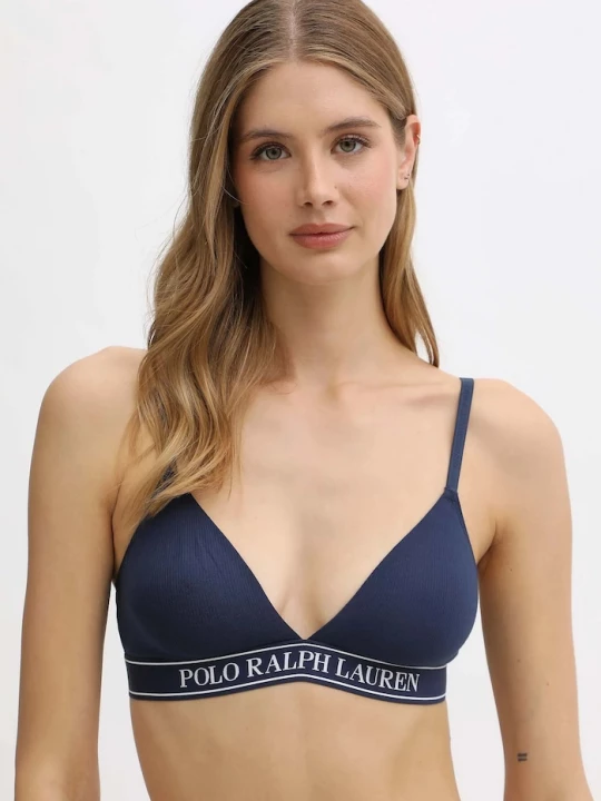 Obrázek produktu Polo Ralph Lauren trojúhelníková podprsenka s bavlnou námořnická modř