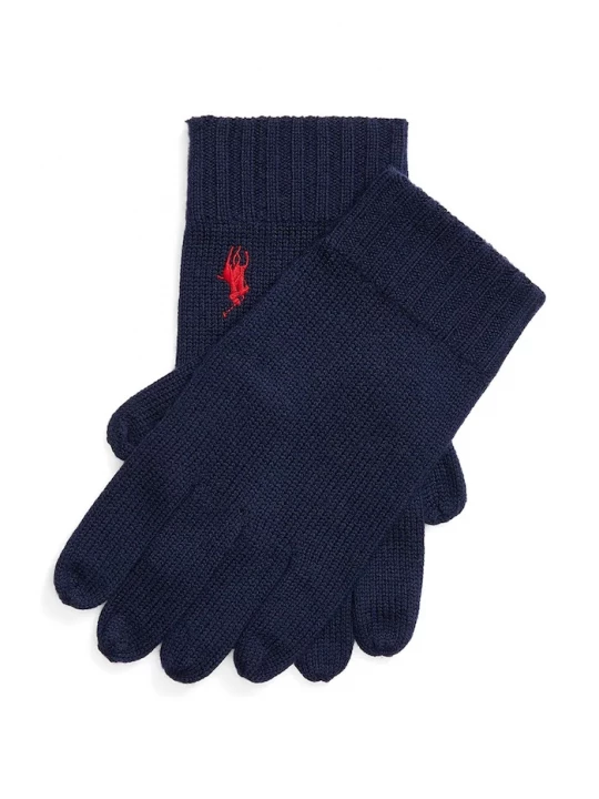 Obrázek produktu Polo Ralph Lauren Vlněné rukavice Polo Ralph Lauren námořnická modř