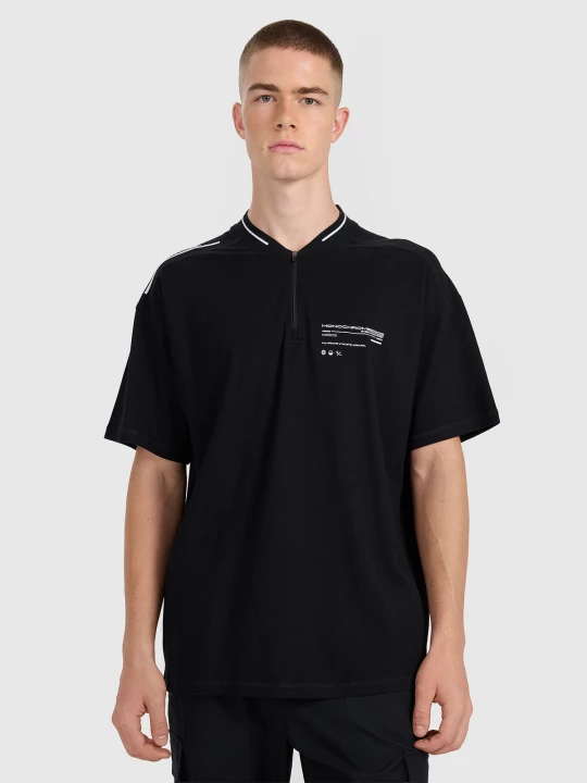 Obrázek produktu Polo tričko oversize pánské - černé 4F