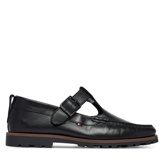 Obrázek produktu Polobotky Tommy Hilfiger Hilfiger Light Lth Buckle Loafer FM0FM05846 Černá