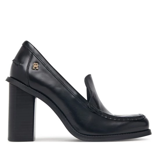 Obrázek produktu Polobotky Tommy Hilfiger Square Toe Heeled Loafer FW0FW09493 Černá