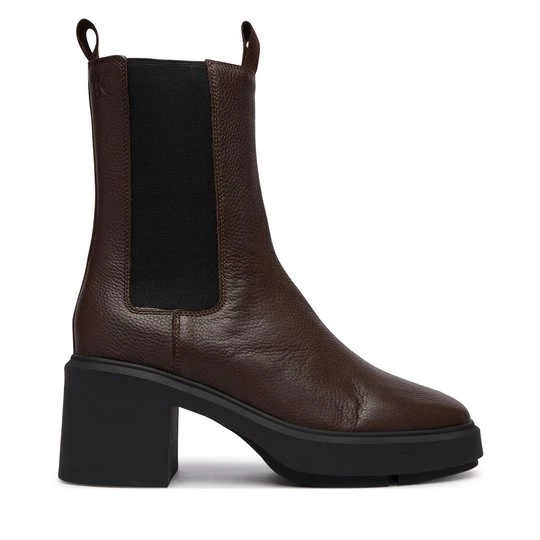 Obrázek produktu Polokozačky Calvin Klein Block Heel Chelsea Boot Lth HW0HW03694 Tmavě hnědá