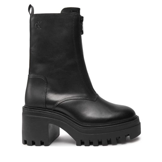 Obrázek produktu Polokozačky Calvin Klein Jeans Chunky Heeled Zip YW0YW01541 Černá