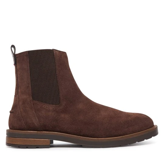 Obrázek produktu Polokozačky Tommy Hilfiger Cleated Hilifger Suede Boot FM0FM05961 Hnědá