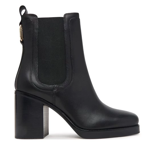 Obrázek produktu Polokozačky Tommy Hilfiger Ltr Square Toe Heel Chelsea Boot FW0FW09555 Černá