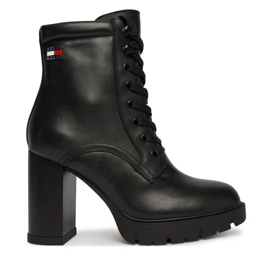 Obrázek produktu Polokozačky Tommy Jeans Tjw Lace Up High Heel Boots EN0EN03109 Černá