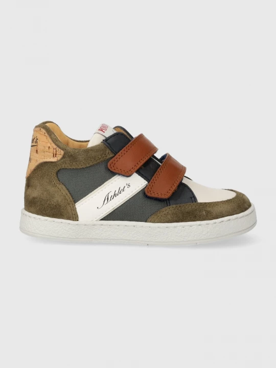 Obrázek produktu Pom D'api Dětské kožené sneakers boty Pom D'api zelená