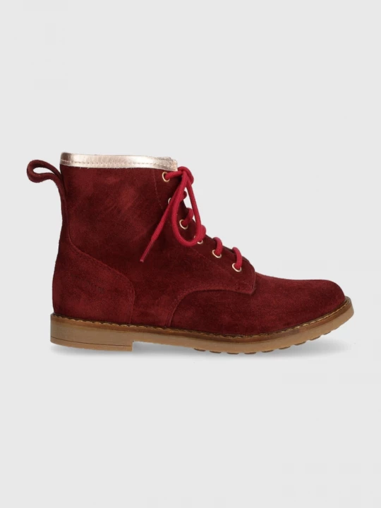 Obrázek produktu Pom D'api Dětské semišové boty Pom D'api TRIP HI LACE červená