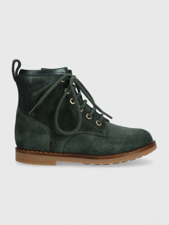 Obrázek produktu Pom D'api Dětské semišové boty Pom D'api TRIP HI LACE zelená