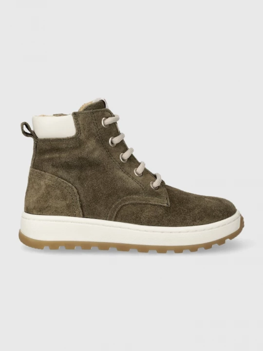 Obrázek produktu Pom D'api Dětské semišové polobotky Pom D'api FLOW BOOTS zelená
