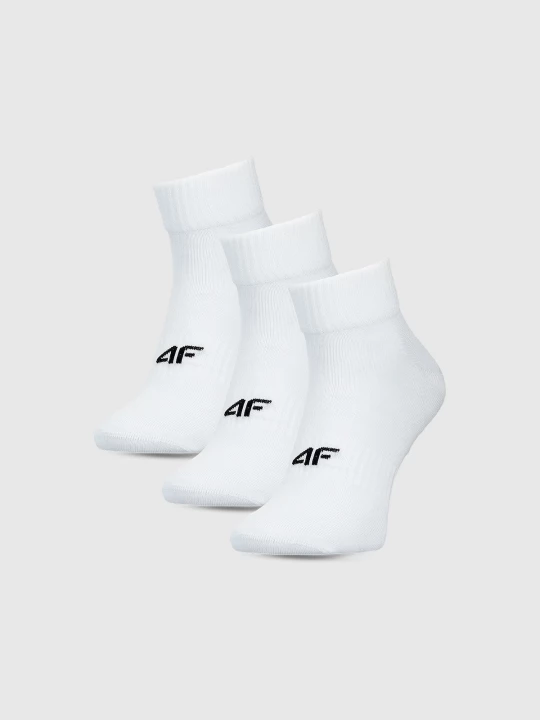 Obrázek produktu Ponožky casual do kotníku (3-pack) pánské - bílé 4F
