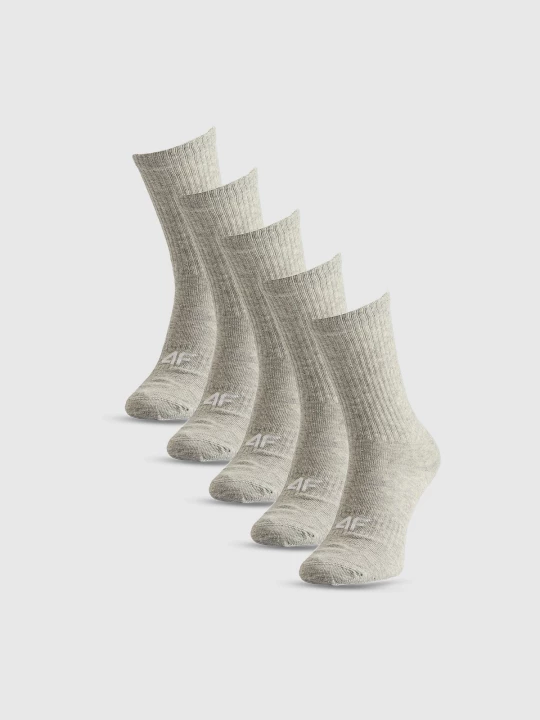 Obrázek produktu Ponožky dlouhé (5-pack) dámské - šedé 4F