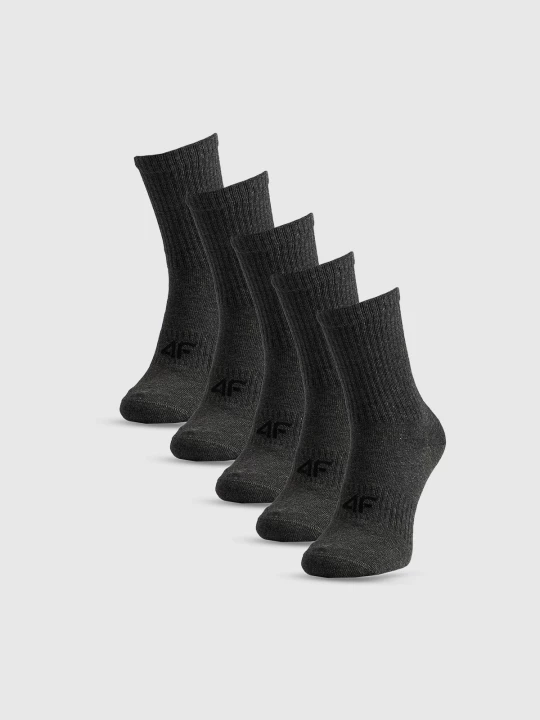 Obrázek produktu Ponožky dlouhé (5-pack) pánské - šedé 4F