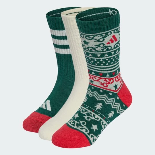 Obrázek produktu PONOŽKY LITTLE KIDS X-MAS– 3PÁRY Adidas zelená