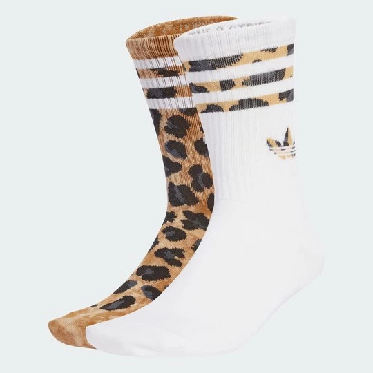 Obrázek produktu Ponožky sleopardím potiskem 2páry Adidas hnědá