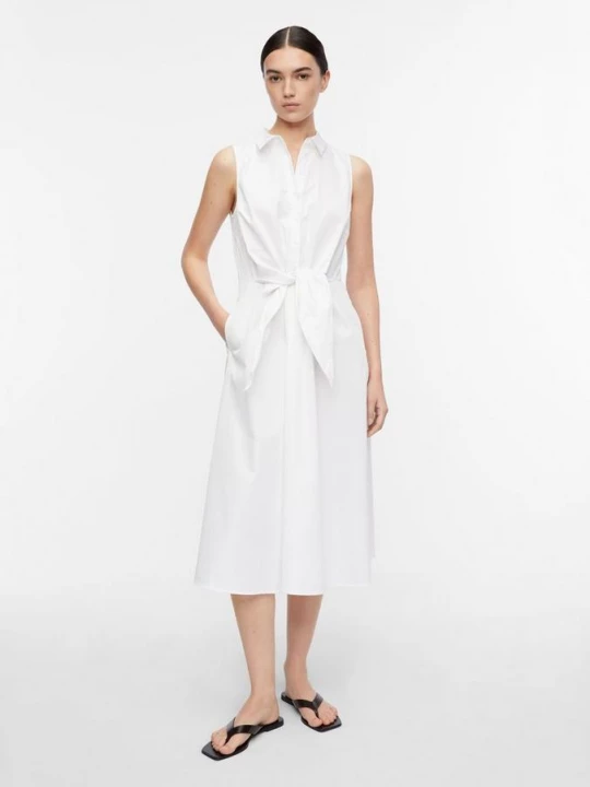 Obrázek produktu Popelínové šaty s mašlí comma bílá