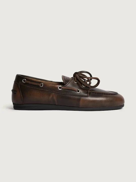 Obrázek produktu Posa mokasíny dámské semišové Boat Loafer hnědá