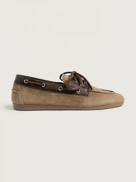 Obrázek produktu Posa Mokasíny dámské semišové Boat Loafer hnědá