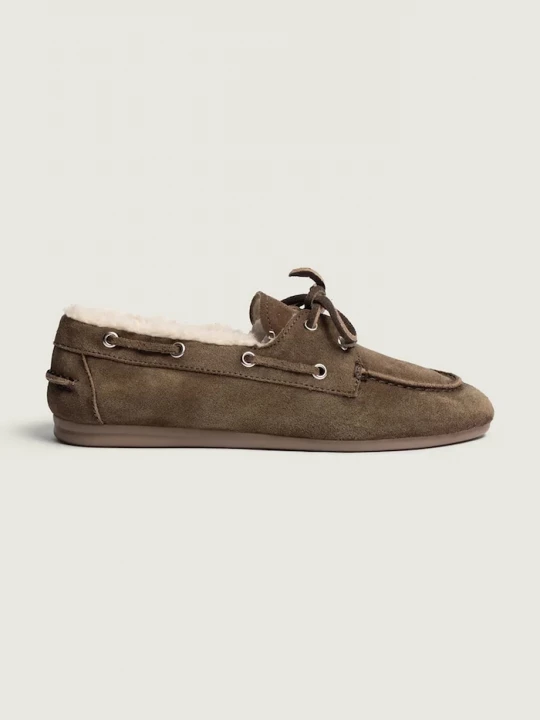 Obrázek produktu Posa Mokasíny dámské semišové Boat Loafer hnědá