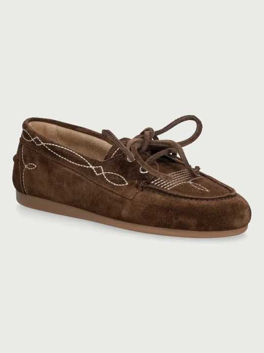 Obrázek produktu Posa Mokasíny dámské semišové Boat Loafer Prairie hnědá