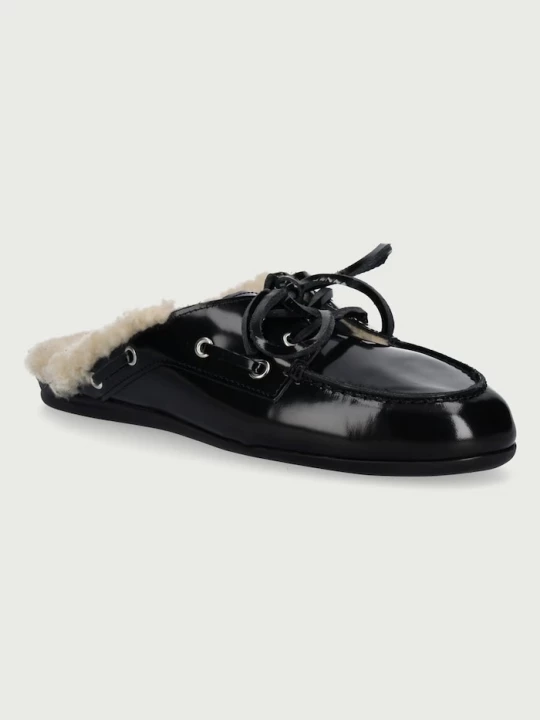 Obrázek produktu Posa Pantofle dámské kožené Boat Loafer Mule černá