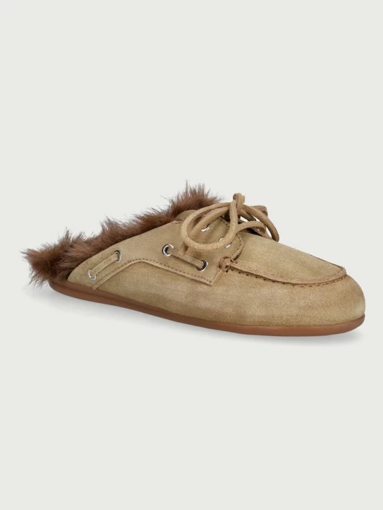 Obrázek produktu Posa Pantofle dámské semišové Boat Loafer Mule zelená