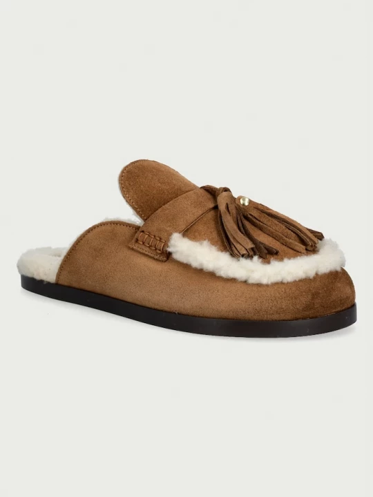 Obrázek produktu Posa pantofle dámské semišové Ranch Tassel Mule hnědá