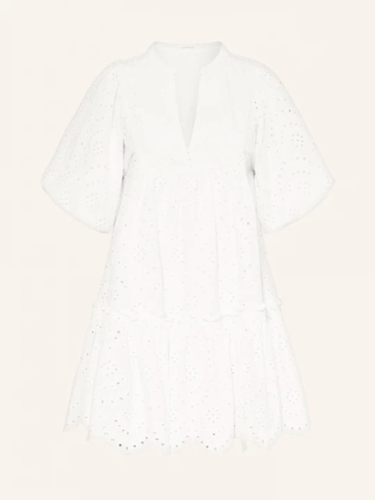 Obrázek produktu Poupette St Barth Plážové Šaty Cruz Z Krajky S Otvory bílá