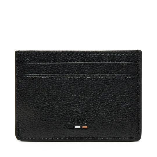 Obrázek produktu Pouzdro na kreditní karty BOSS Grained faux-leather card holder with signature details 50536513 Černá