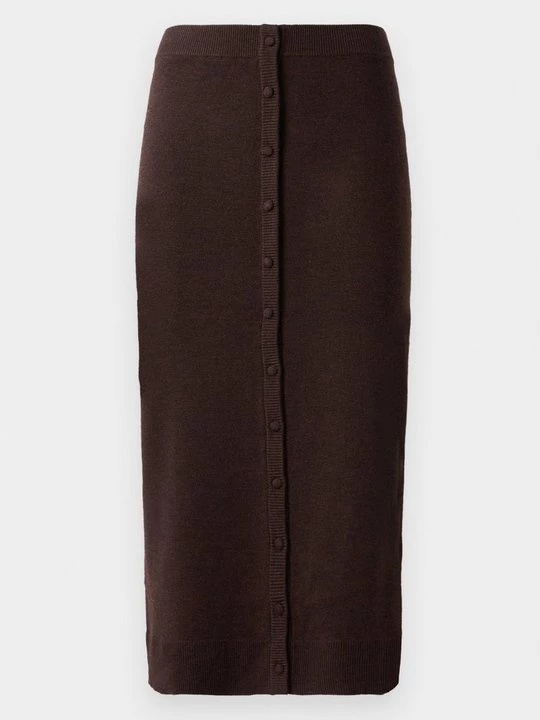 Obrázek produktu Pouzdrová sukně Victoria Beckham tmavě hnědá