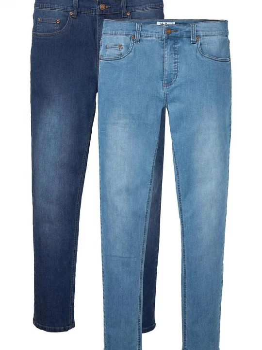 Obrázek produktu Power-Stretch džíny Sim Fit, Tapered (2 ks v balení) BonPrix