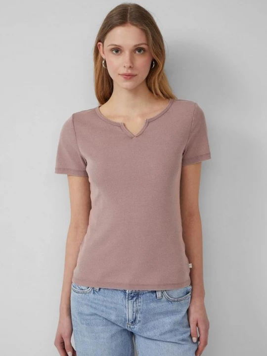 Obrázek produktu Praná žebrovaná košile slim fit střihu QS růžová