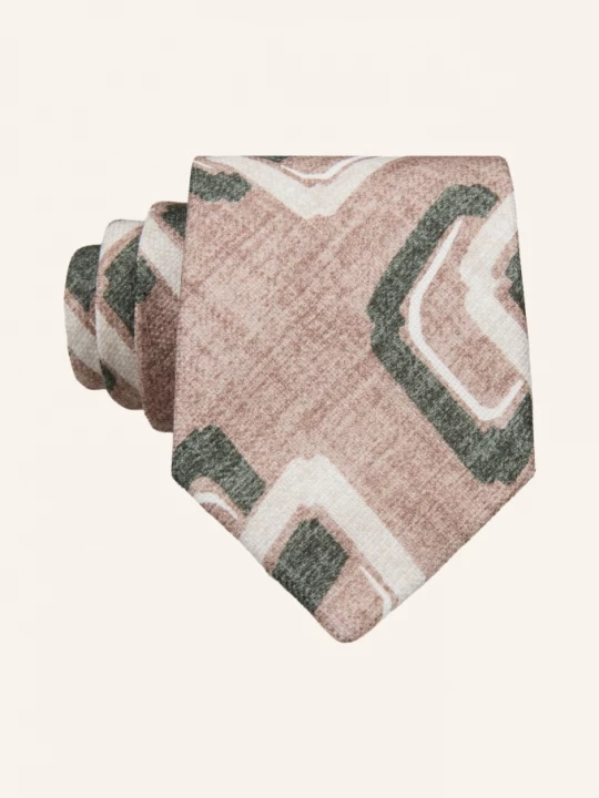 Obrázek produktu Prince Bowtie Kravata hnědá / krémová / zelená
