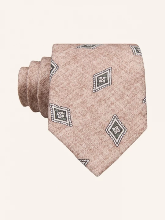 Obrázek produktu Prince Bowtie Kravata hnědá / krémová / tmavě zelená
