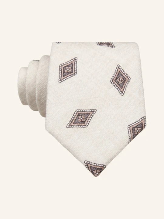 Obrázek produktu Prince Bowtie Kravata krémová / hnědá / černošedá