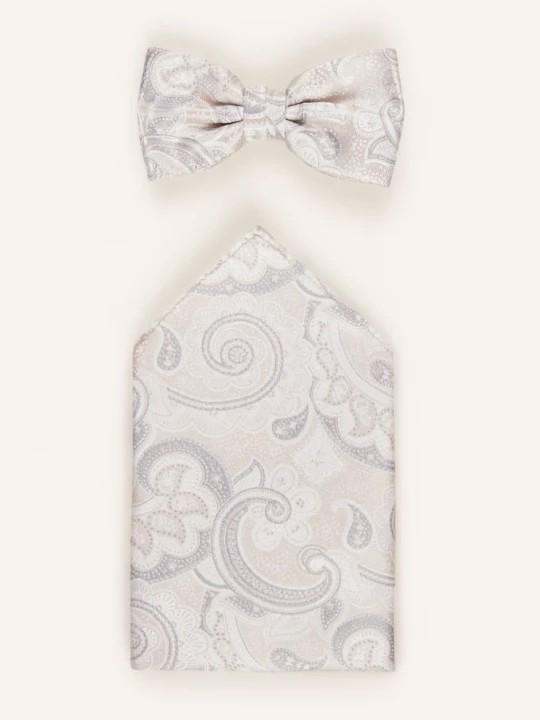 Obrázek produktu Prince Bowtie Sada: Motýlek A Kapesníček Do Náprsní Kapsy béžová